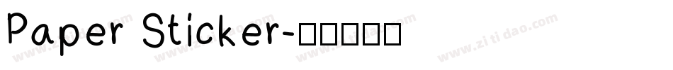 Paper Sticker字体转换